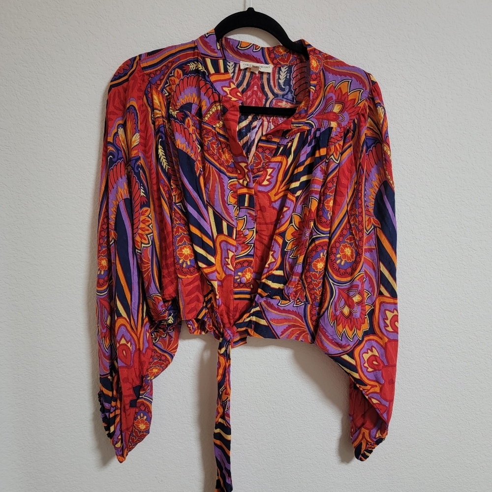 Christian Siriano Tie Front Blouse